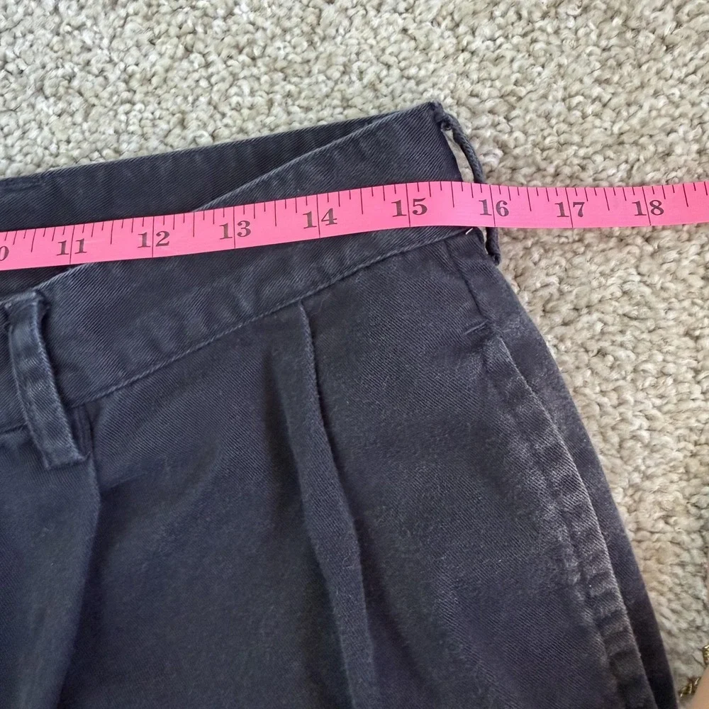 Nautica Chino Shorts Mens 34 Blue Pleated Cotton Relaxed Fit Casual Summer